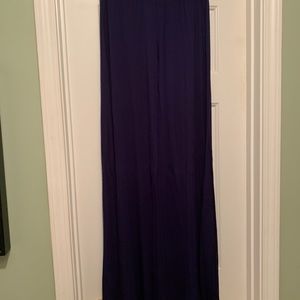 Navy blue wide leg pants